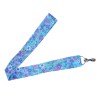 Porte badge fleurs violettes