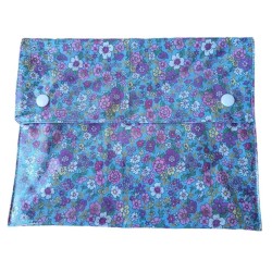 Pochette fleurs violettes