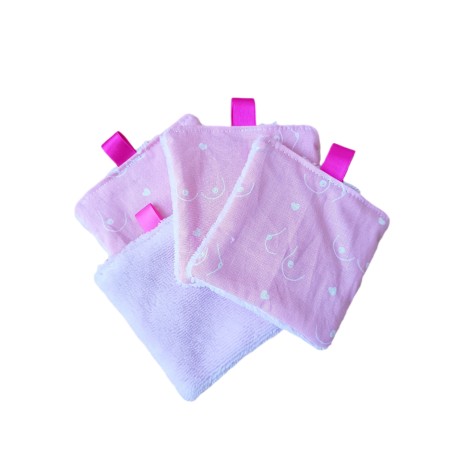 Lingettes lavables démaquillantes boobs
